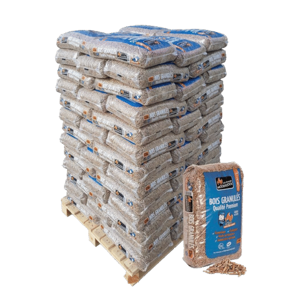Granulés de Bois Woodstock – Palette de 78 Sacs de 15 kg